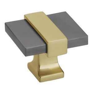 Amerock Overton 1-3/8 Inch Rectangular Cabinet Knobs BP36680BMBG10 Lot Of 4 NEW